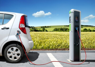 voiture électrique en charge